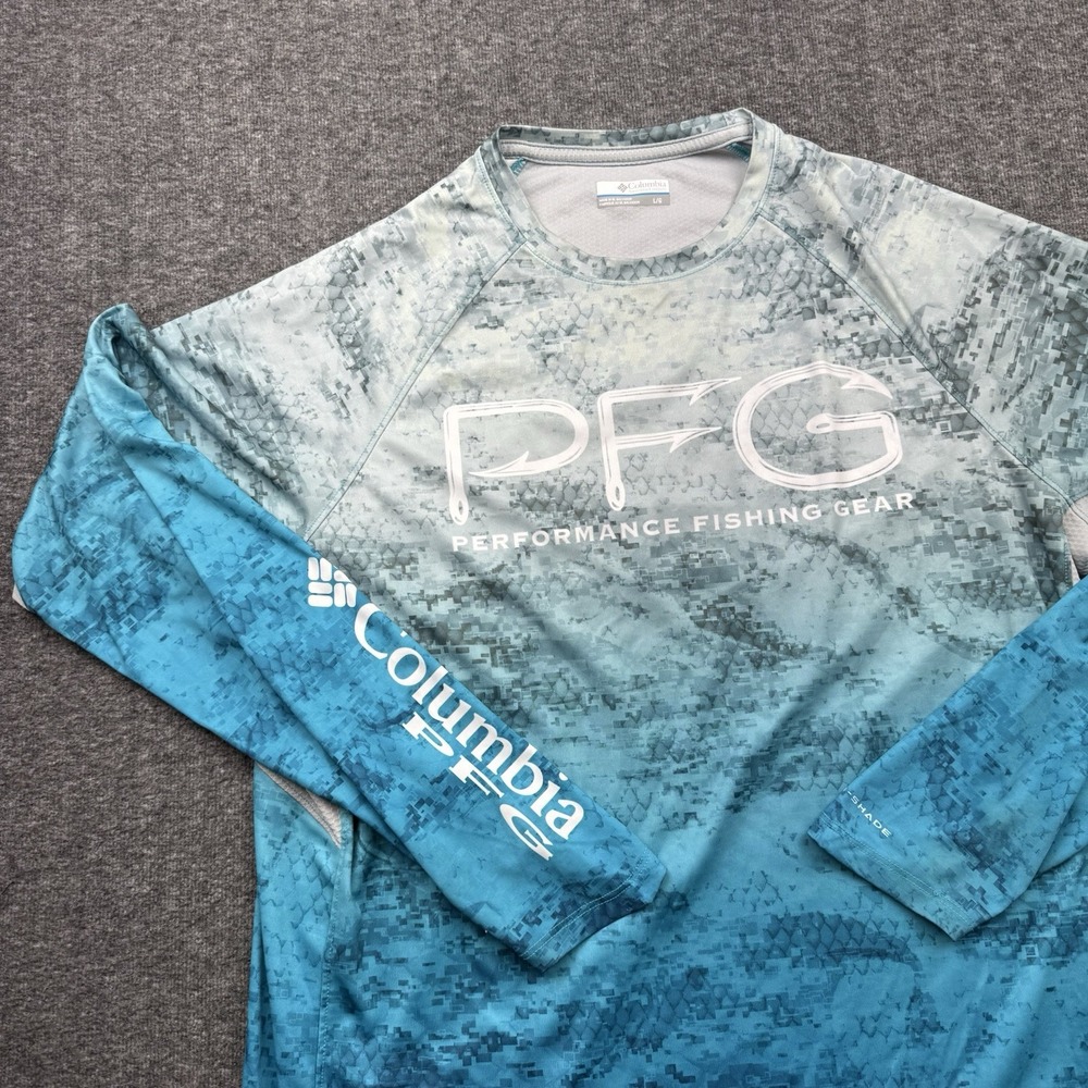 Columbia PFG Super Terminal Tackle Vent Mens Sz L Performance Fishing Omni-Shade